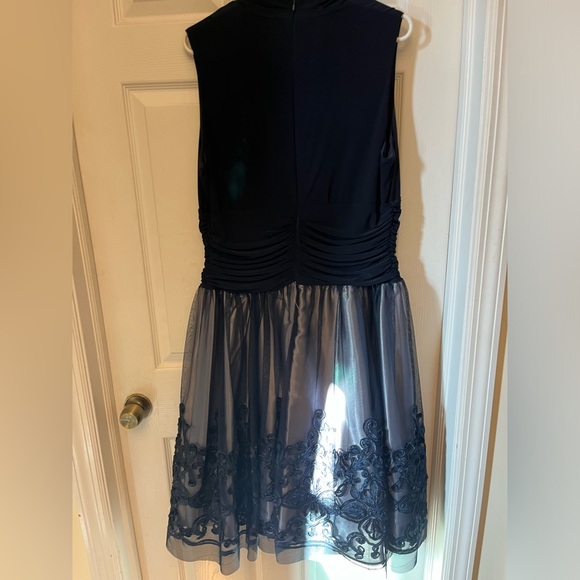Navy Party Dress-16W, worn once. - Picture 1 of 6